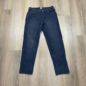 Boss Orange Corduroy Pants Mens 33x34 Navy Blue Orange31 5-Pocket Zip Fly Casual